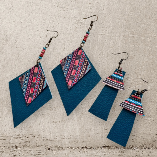 Geometric Design Triangles Dangle Earrings Collection