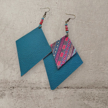 Geometric Design Triangles Dangle Earrings Collection
